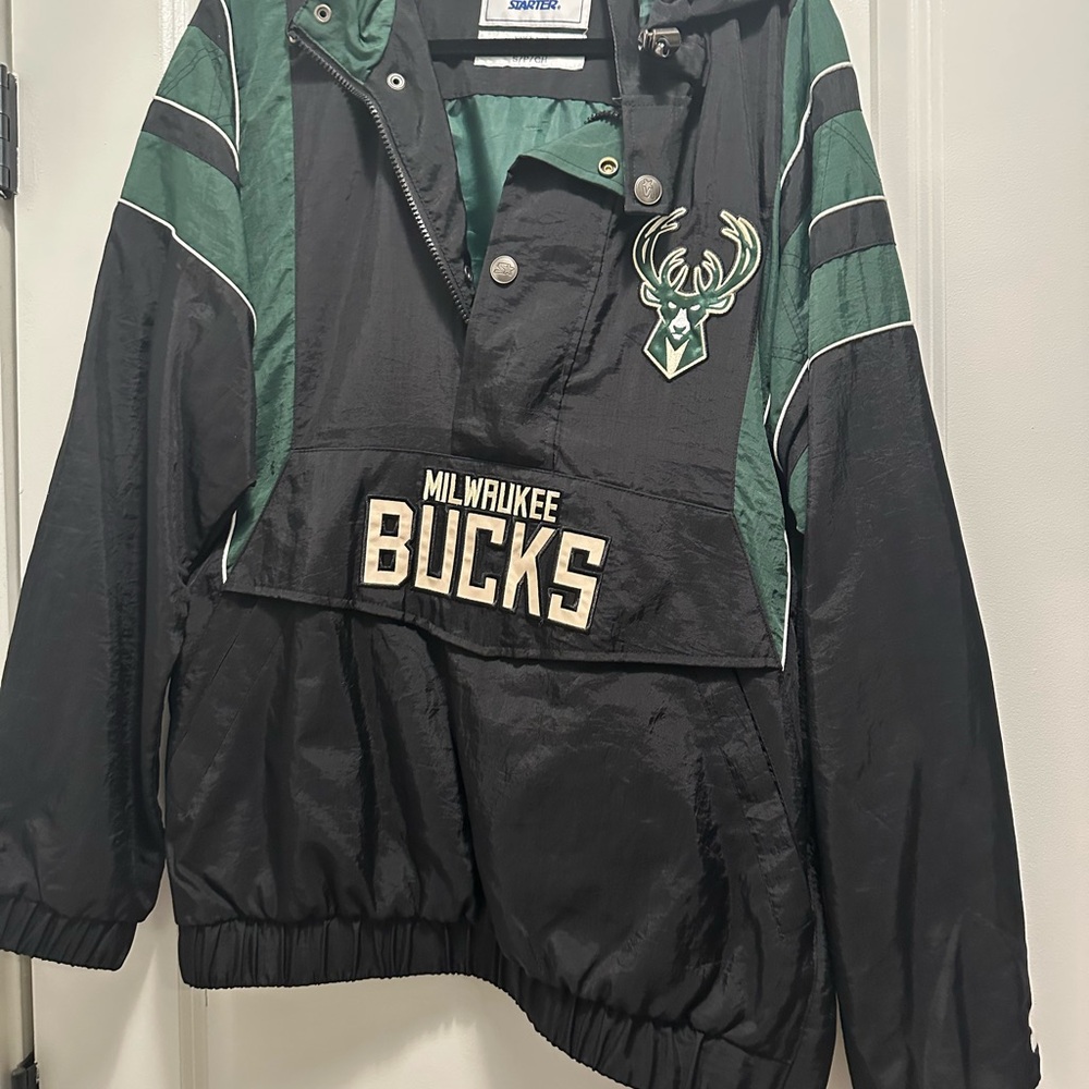 Milwaukee Bucks Starter Jacket Mens size Small 
Purchased at Fiserv Forum